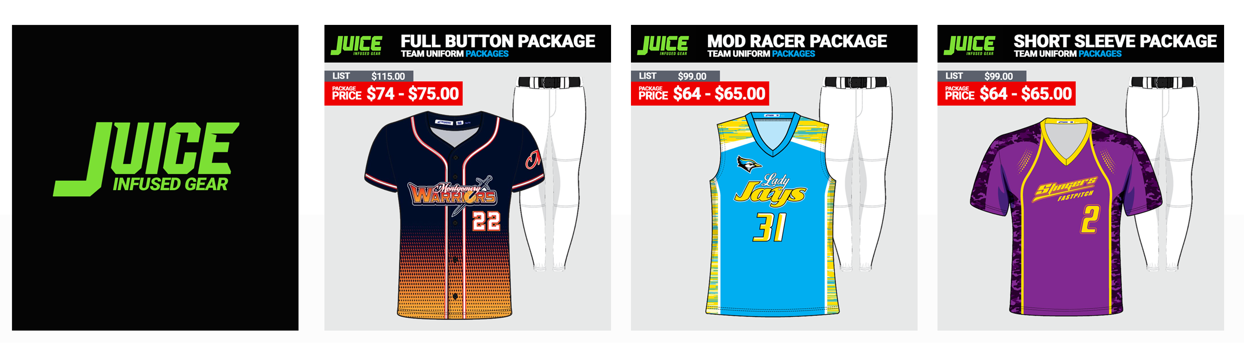 Champro Juice Softball Uniforms